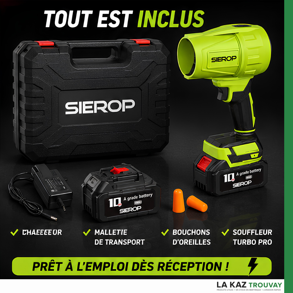NEWS 2026 - Souffleur Turbo Pro™ Sans Fil – Ultra Puissant, Batterie Incluse & Mallette Offerte