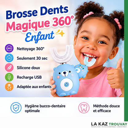 🦷 Brosse Dents Magique 360° Enfant™ Le brossage devient enfin un jeu