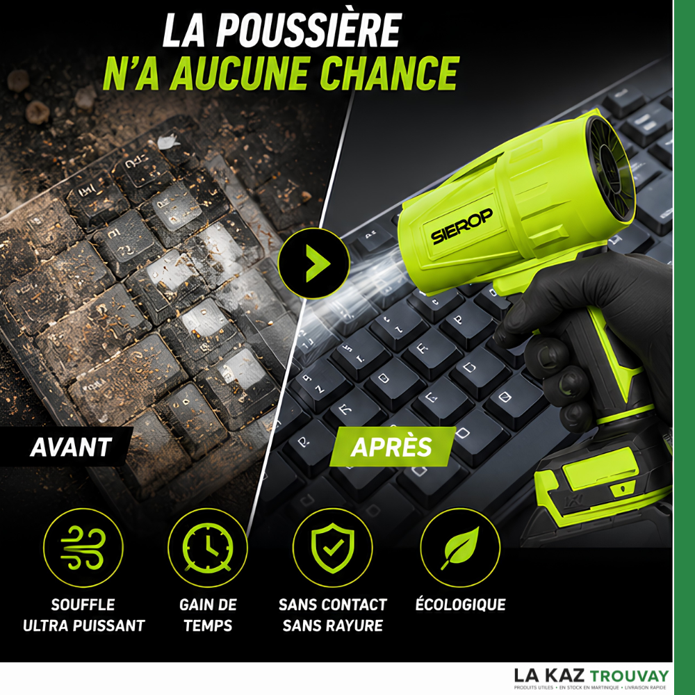 NEWS 2026 - Souffleur Turbo Pro™ Sans Fil – Ultra Puissant, Batterie Incluse & Mallette Offerte