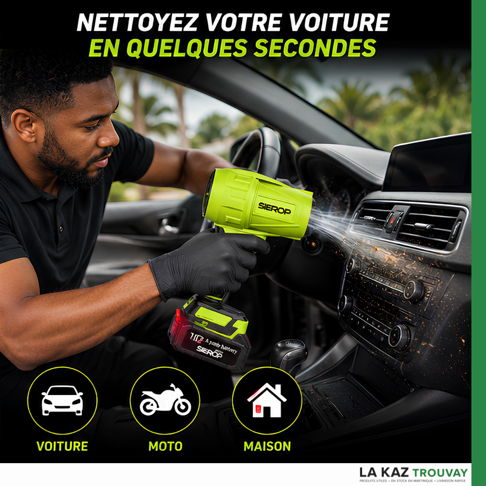 NEWS 2026 - Souffleur Turbo Pro™ Sans Fil – Ultra Puissant, Batterie Incluse & Mallette Offerte