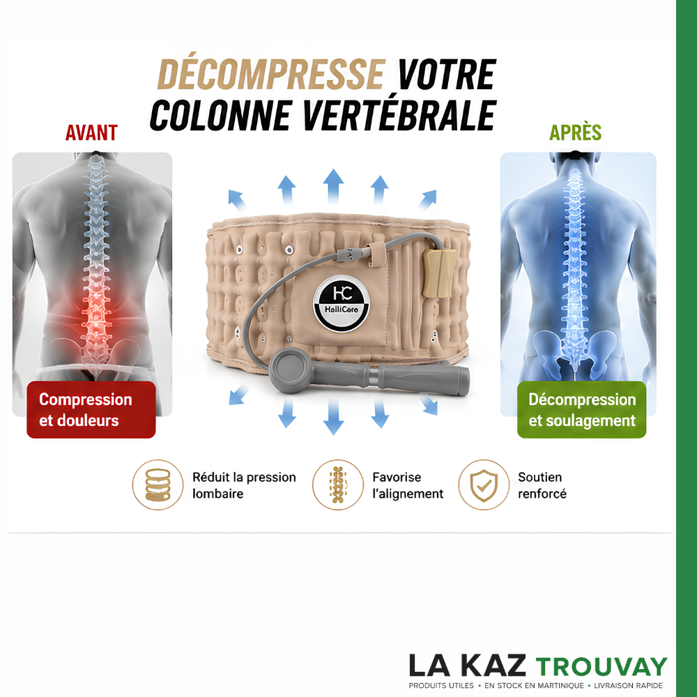 Ceinture de Décompression Lombaire AirFlex™ – Soulagement du Dos & Soutien Vertébral