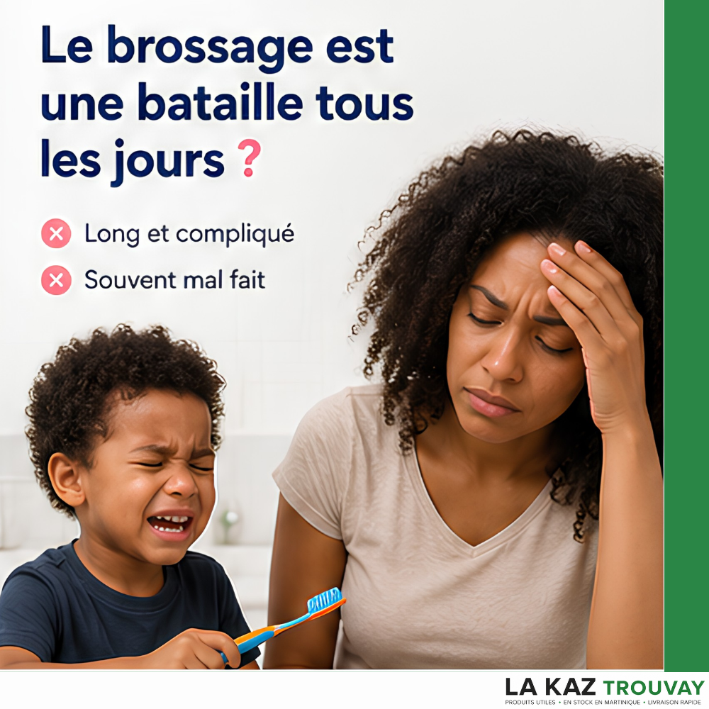 🦷 Brosse Dents Magique 360° Enfant™ Le brossage devient enfin un jeu