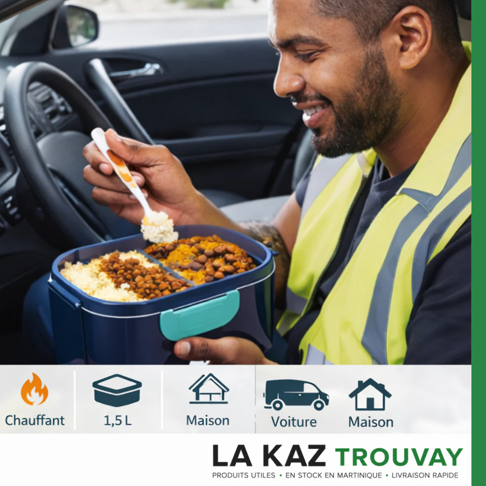 LunchBox Chauffante Électrique 1,5L™ – Repas Chaud Partout | Maison, Voiture & Bureau