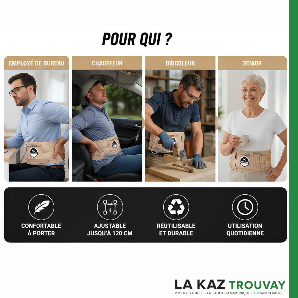 Ceinture de Décompression Lombaire AirFlex™ – Soulagement du Dos & Soutien Vertébral