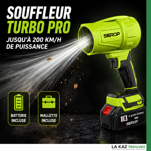 NEWS 2026 - Souffleur Turbo Pro™ Sans Fil – Ultra Puissant, Batterie Incluse & Mallette Offerte