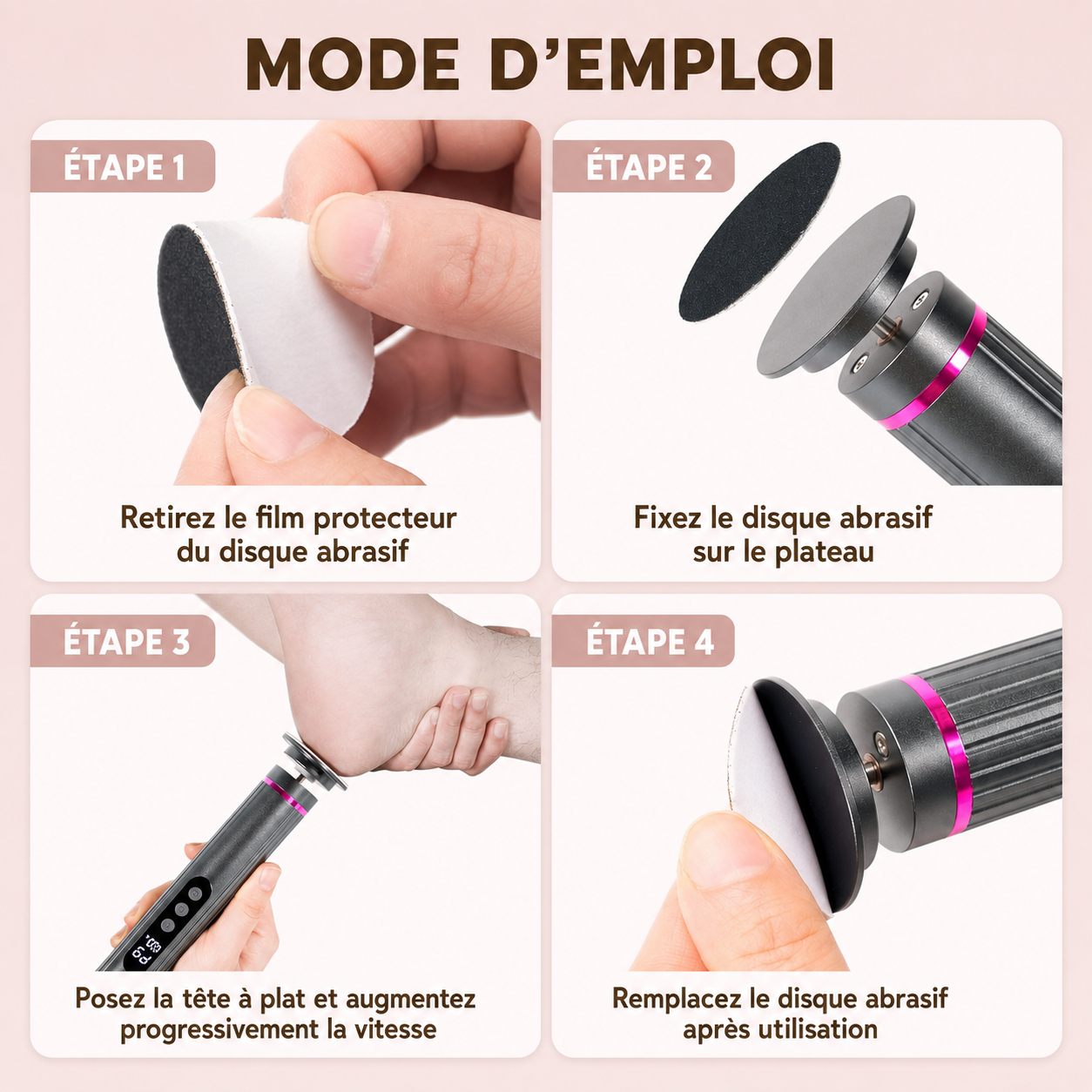NEWS 2026 : Ponceuse Pied + Main Portable Pro™ – Pieds Doux & Lisses Dès La 1ère Utilisation