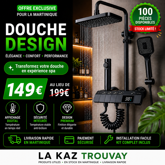Douche digital Design Premium™ Transformez chaque douche en moment de détente absolue