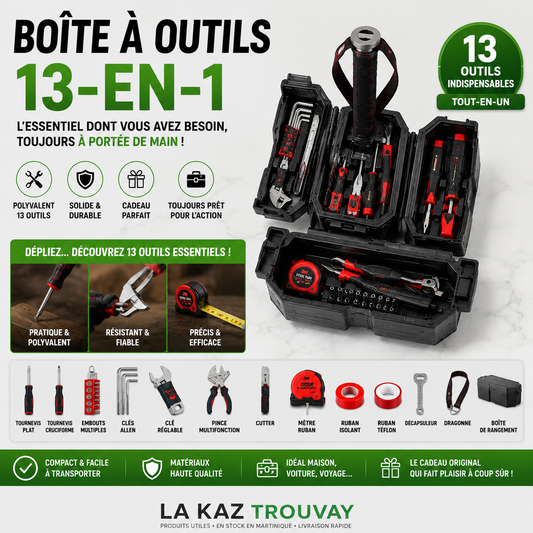 🔨 Marteau Boite à Outils 13-en-1 – La Boîte à Outils Cachée qui Impressionne Tout le Monde.